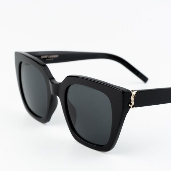 NEW Saint Laurent SLM143 001 Black Square Unisex Sunglasses